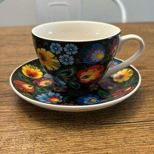 ☀️4 for 10$☀️ Floral tea cup with saucer